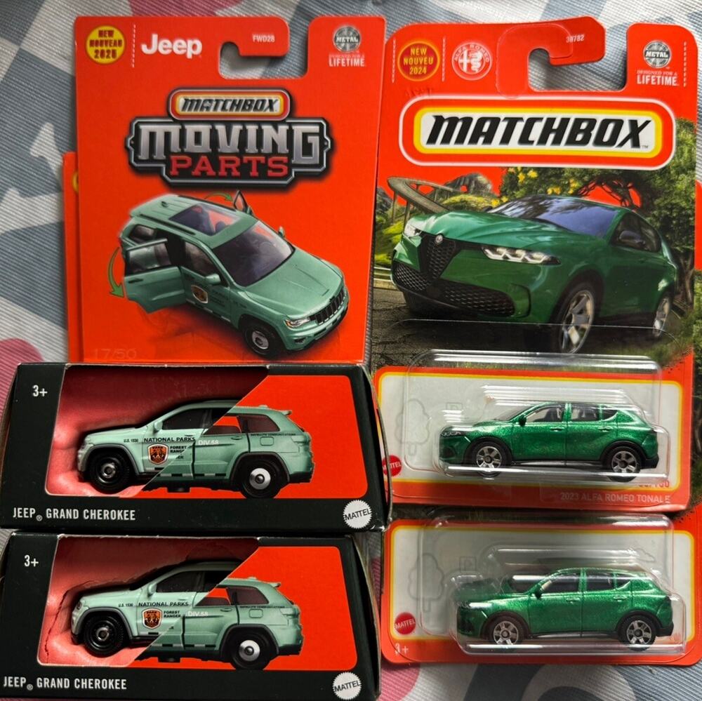 MATCHBOX 2023 ALFA ROMEO TONALE GREEN LOT 2025 Jeep Grand Cherokee Moving Parts